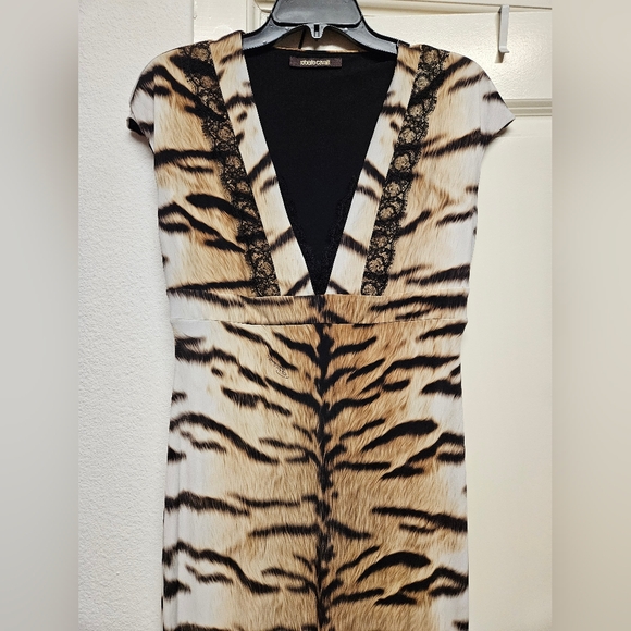 Roberto Cavalli | Chic Animal Print Maxi Dress | 46 - Picture 2 of 7